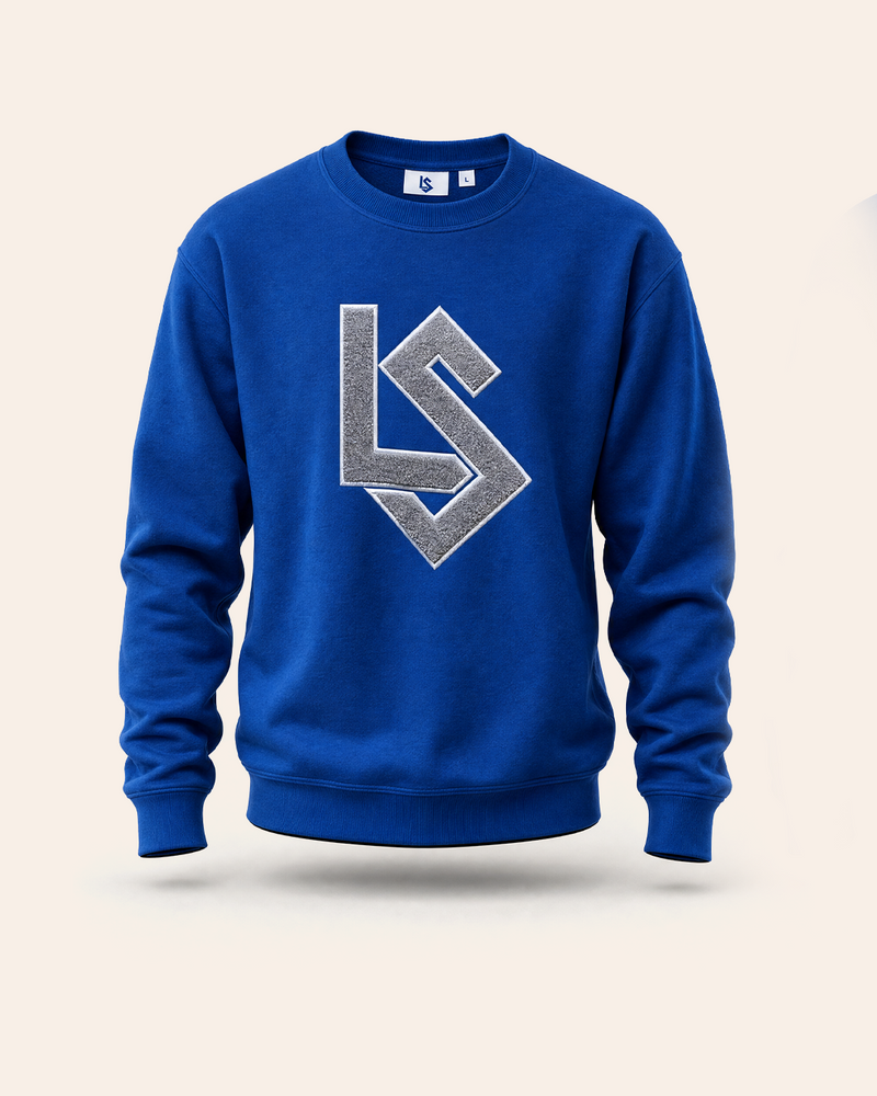 Sweat bleu LS gris