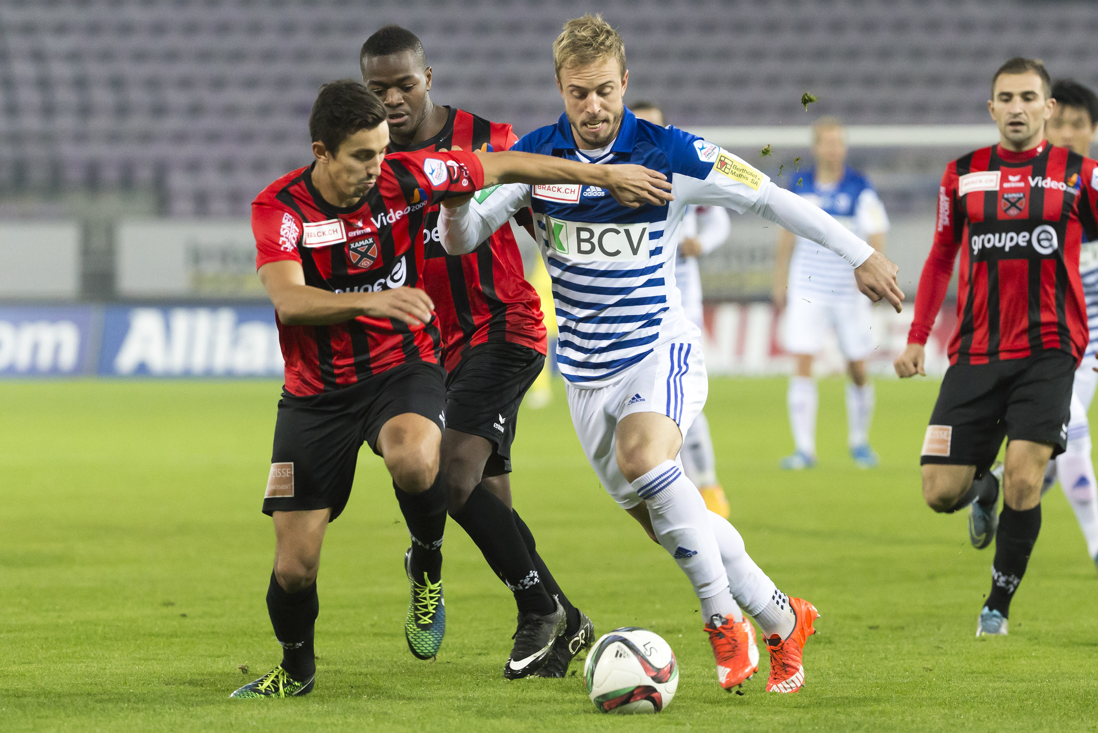 Football: Nicolas Gétaz (Lausanne-Sport) en action