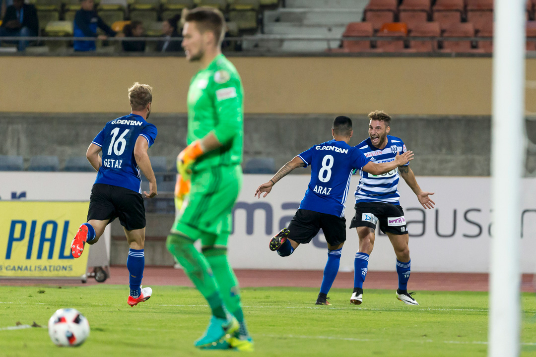 Margiotta inscrit le 1-0 du Lausanne-Sport contre le FC Basel 1893, photo Pascal Muller